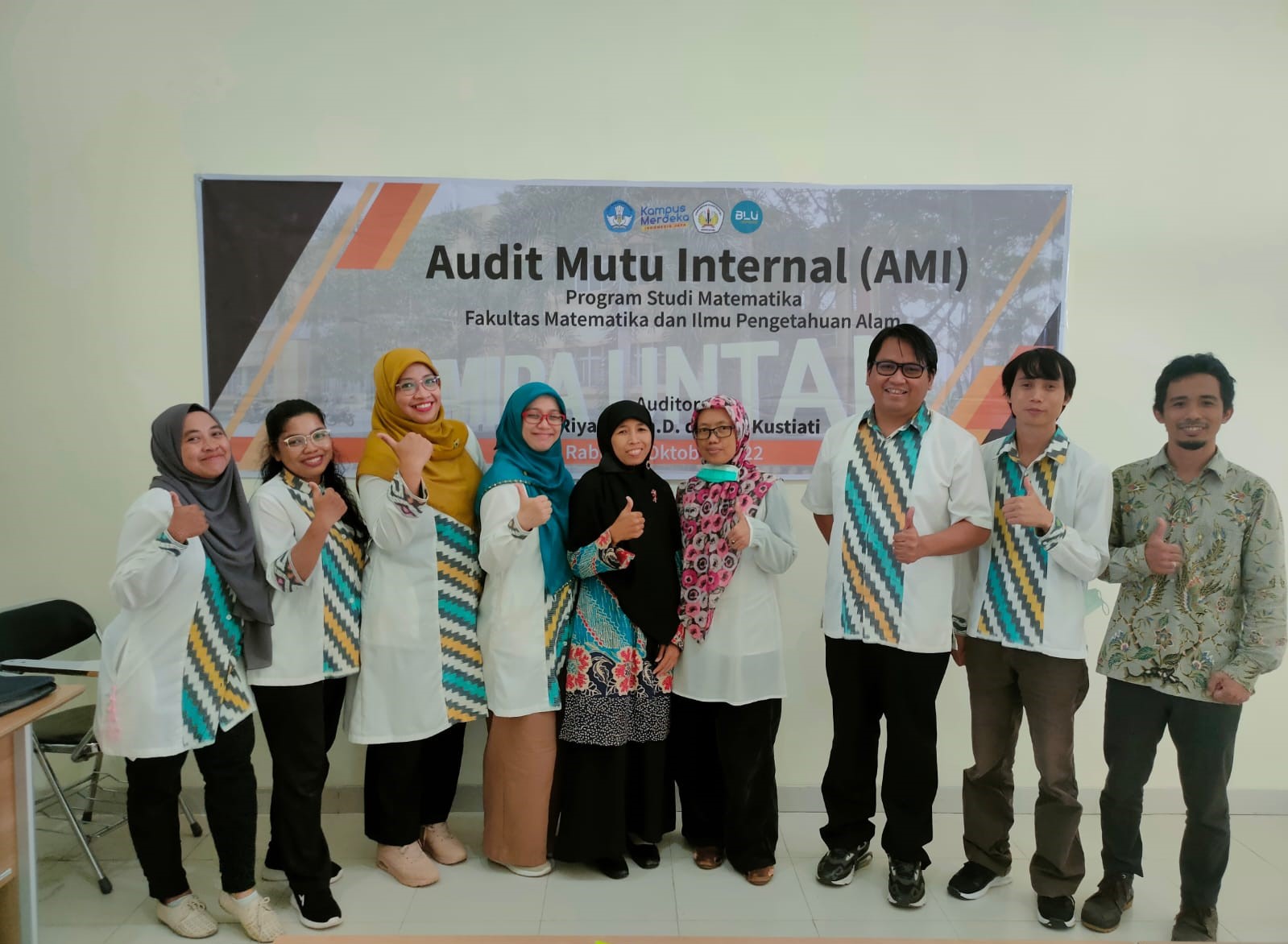 Audit Mutu Internal (AMI) Program Studi Matematika Fakultas MIPA Universitas Tanjungpura 2022